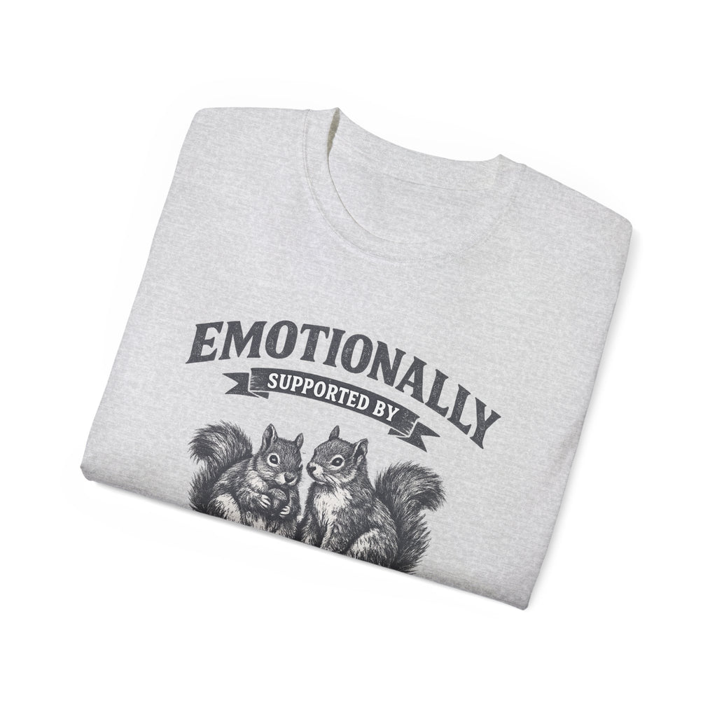 T-Shirt — "Emotionally Supported by Squirrels" Vintage Graphic Tee