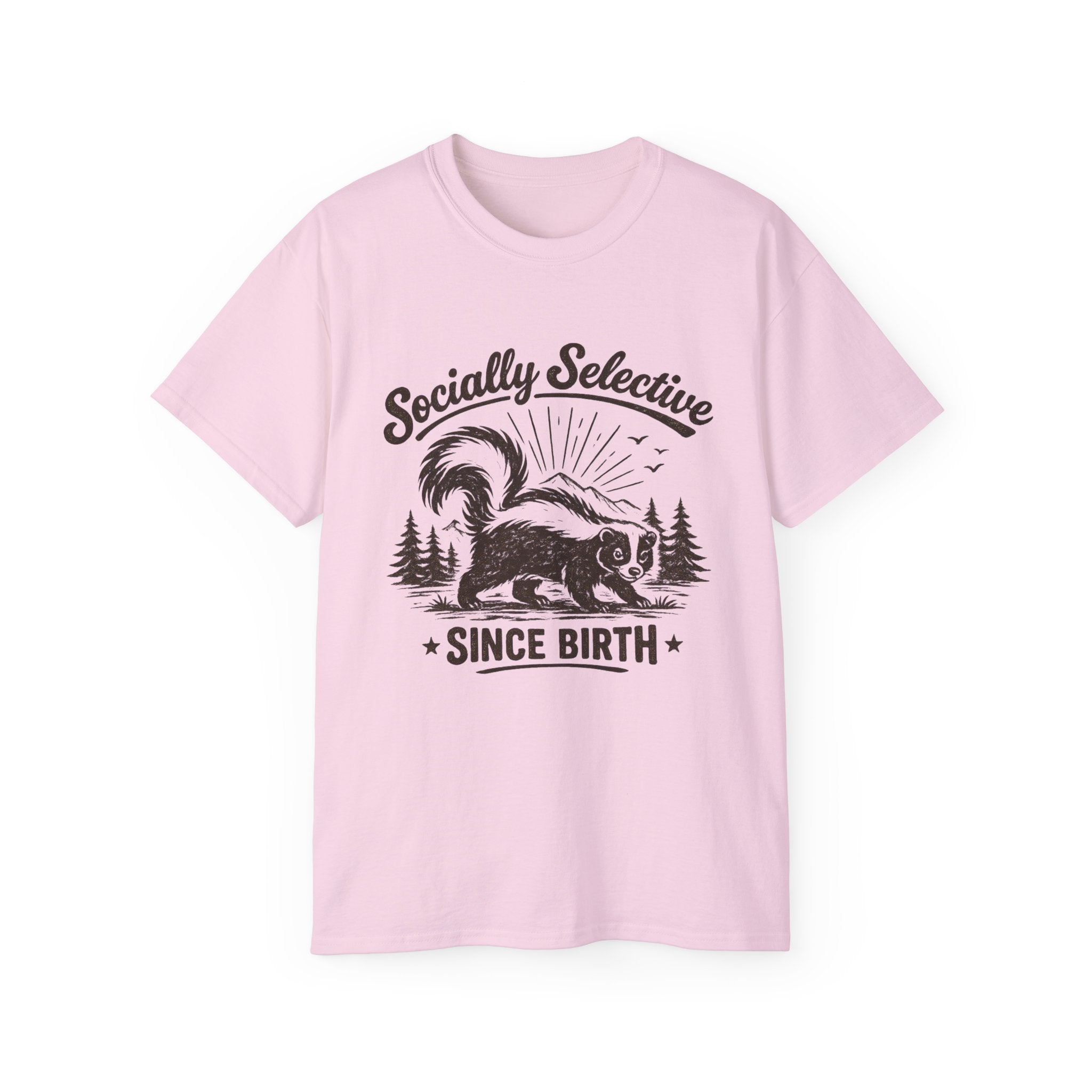 Socially Selective Since Birth T-Shirt — Skunk Graphic Tee