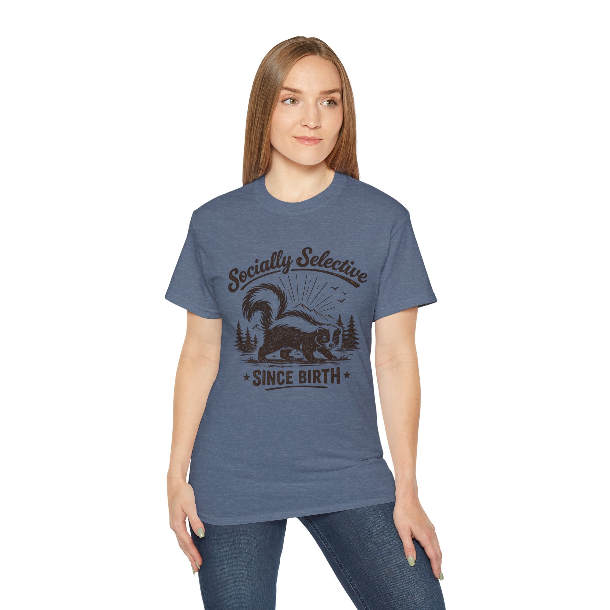 Socially Selective Since Birth T-Shirt — Skunk Graphic Tee