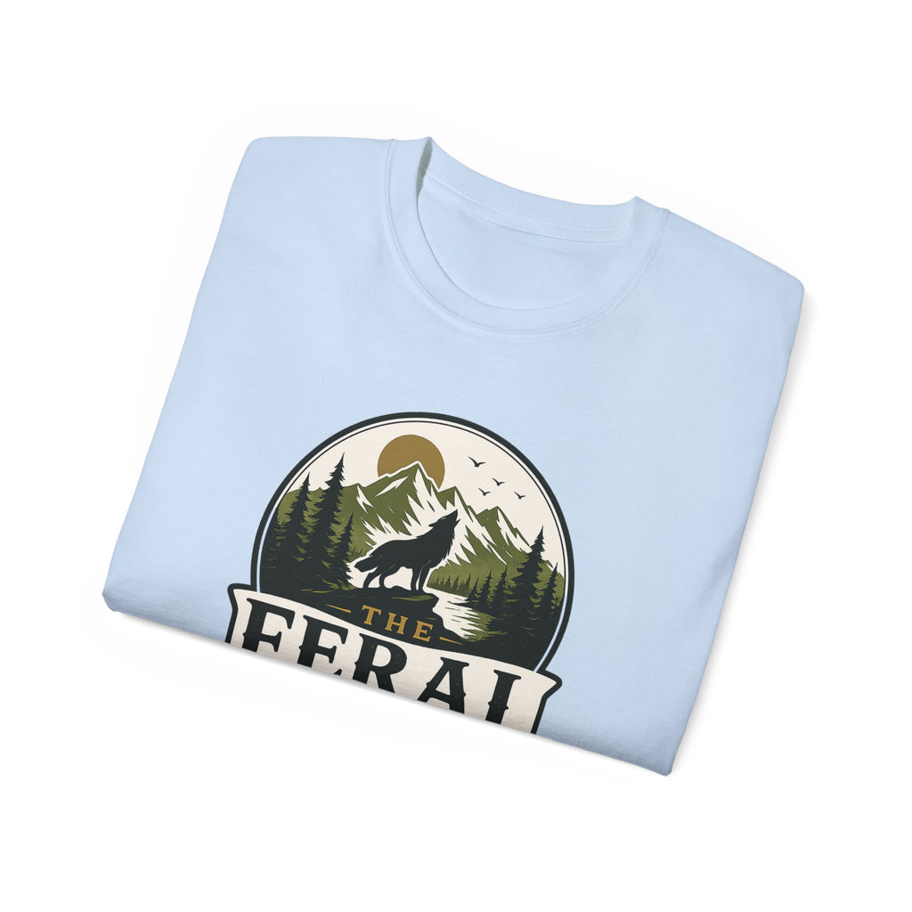 Feral Outdoor Social Club T-Shirt — Wilderness Wolf Logo Tee