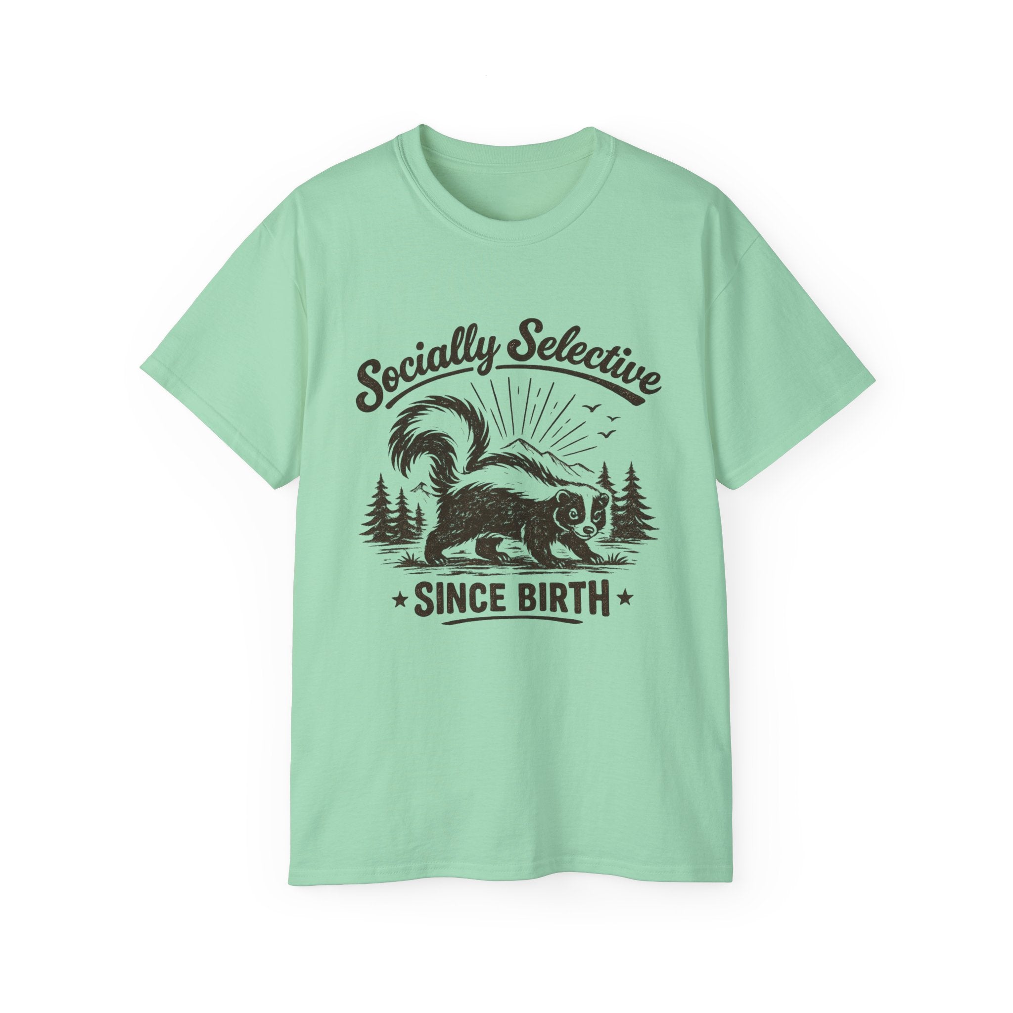 Socially Selective Since Birth T-Shirt — Skunk Graphic Tee