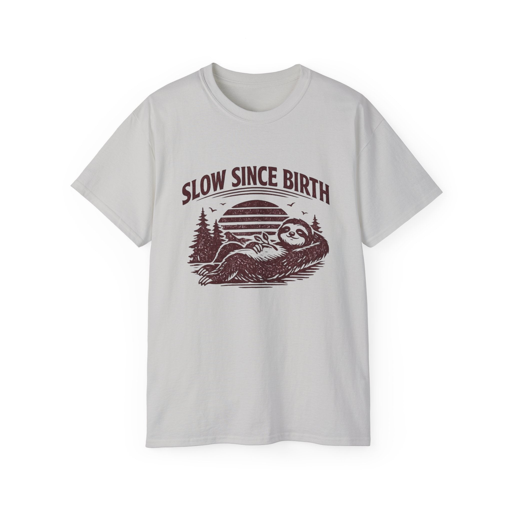 Slow Since Birth Sloth Tee — Funny Retro Nature T-Shirt