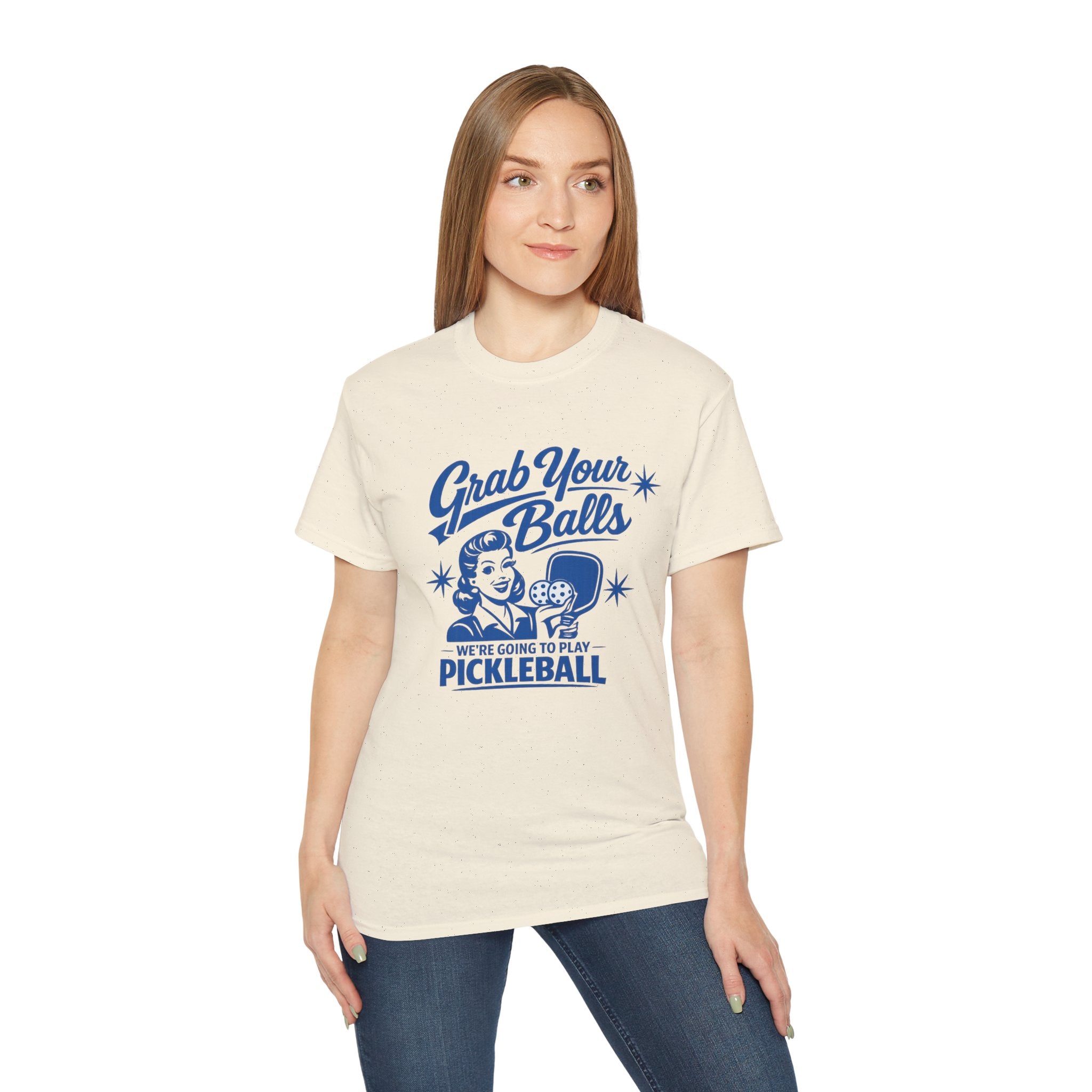 Grab Your Balls Pickleball T‑Shirt — Funny Retro Pickleball Tee