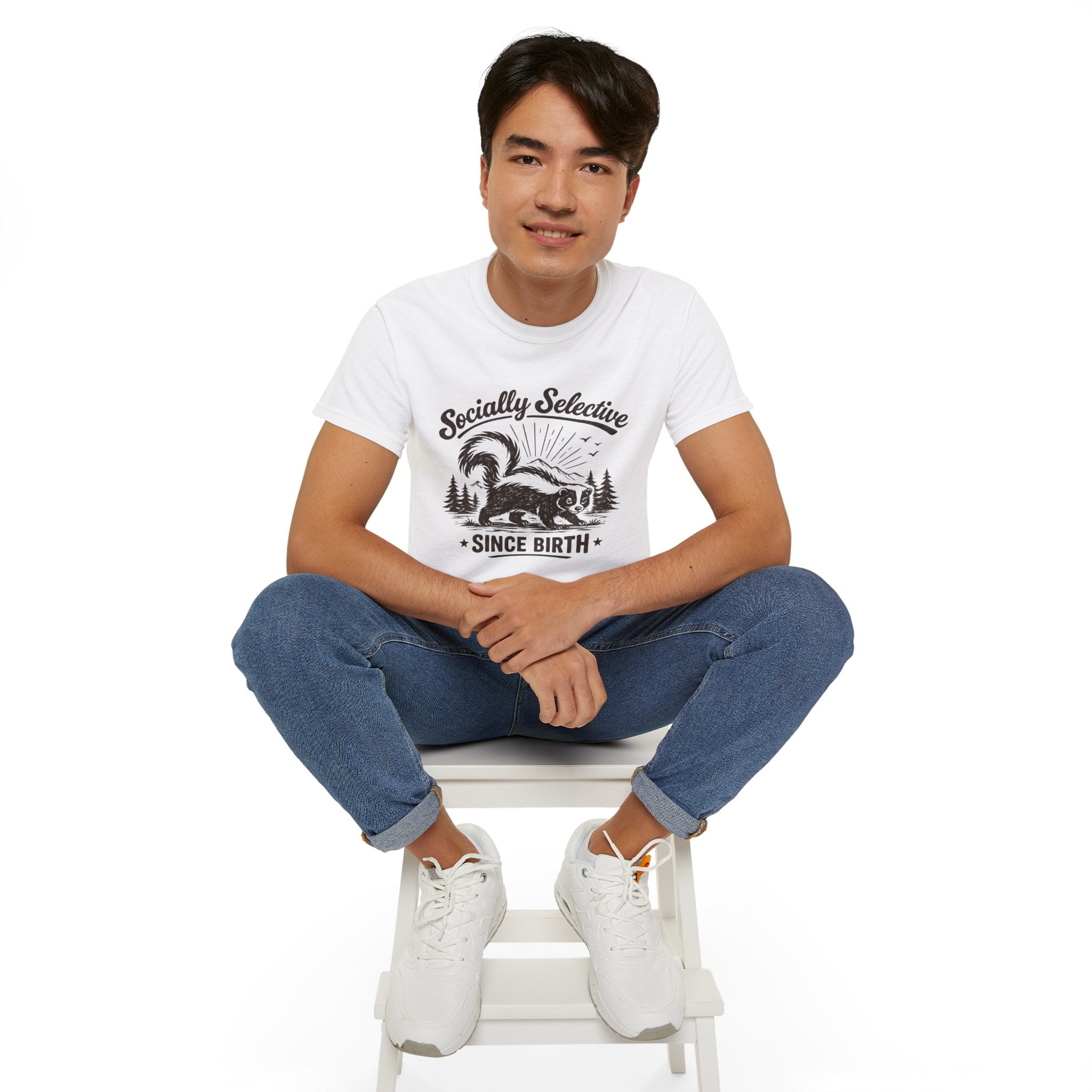 Socially Selective Since Birth T-Shirt — Skunk Graphic Tee