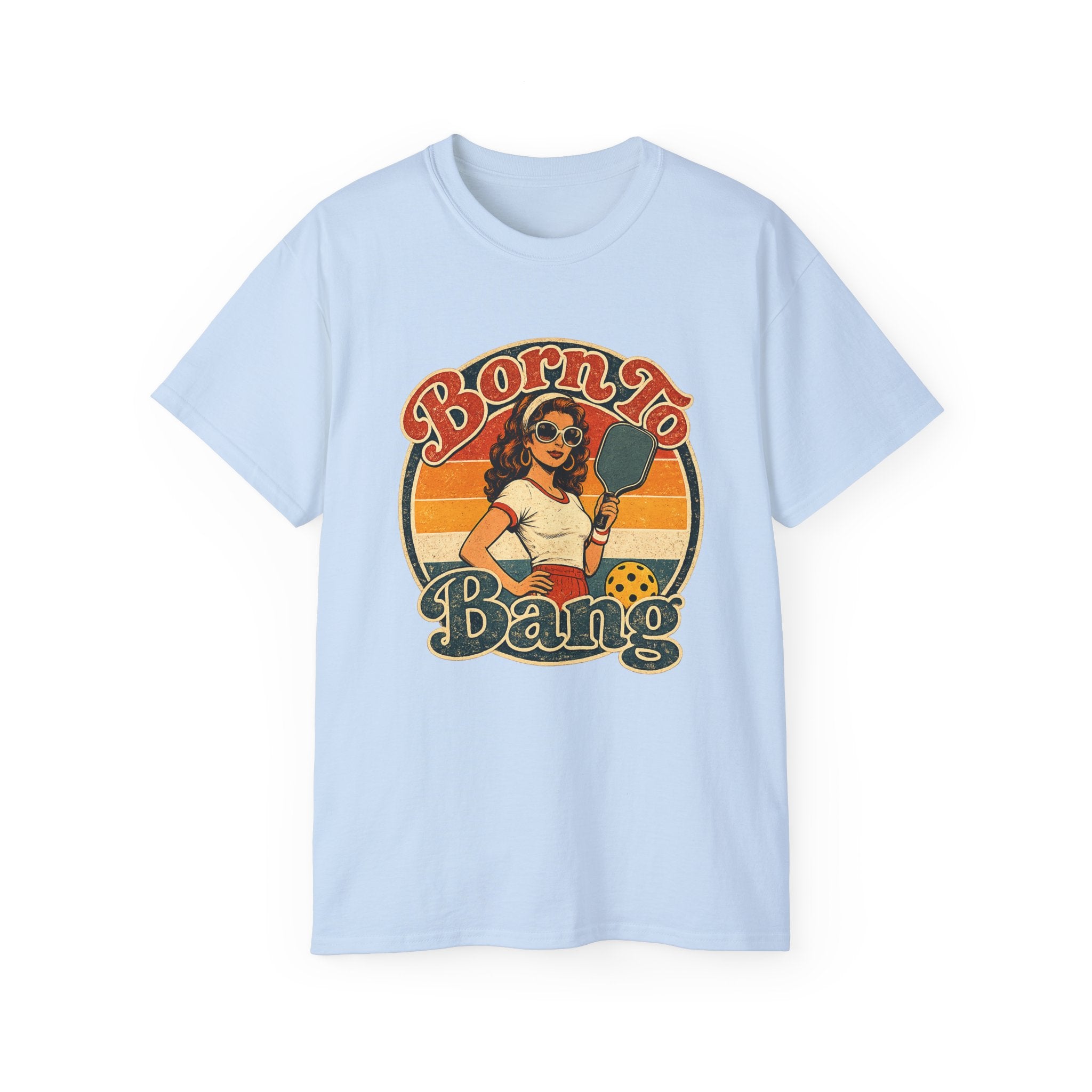 Born To Bang Pickleball Retro 70’s Tee