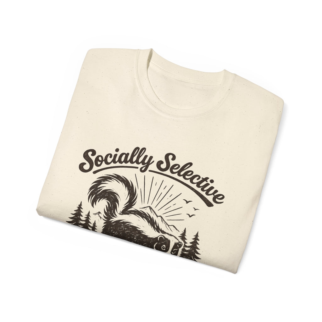 Socially Selective Since Birth T-Shirt — Skunk Graphic Tee