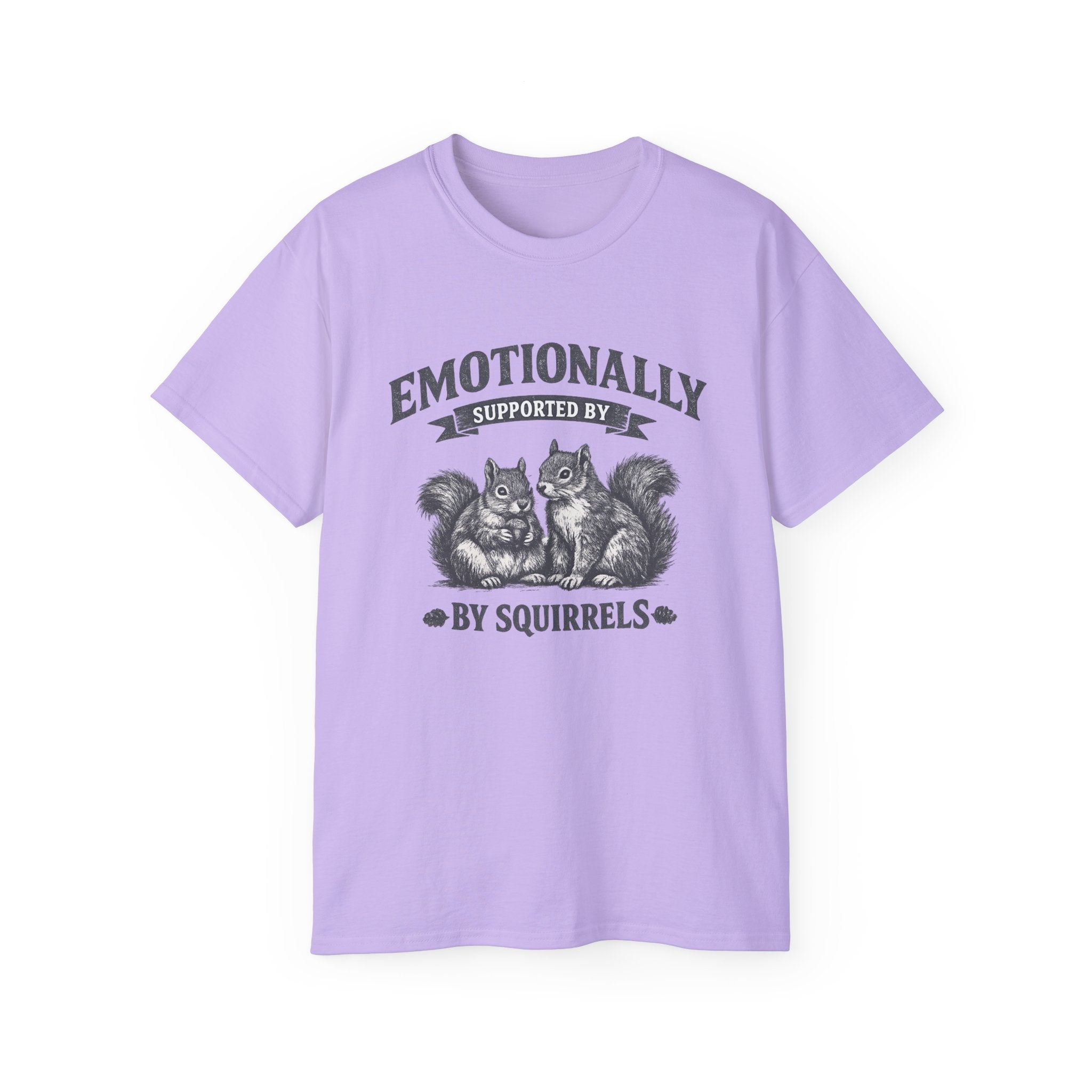 T-Shirt — "Emotionally Supported by Squirrels" Vintage Graphic Tee