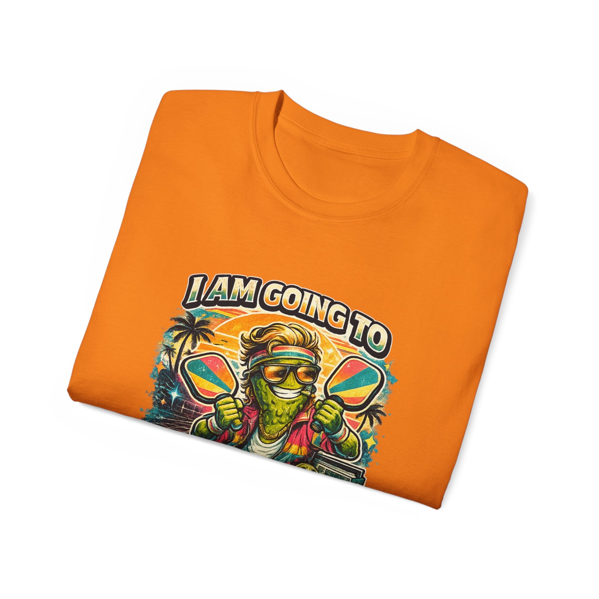 I Am Going To Pickle You Tee — Funny Pickleball Character Graphic T-Shirt