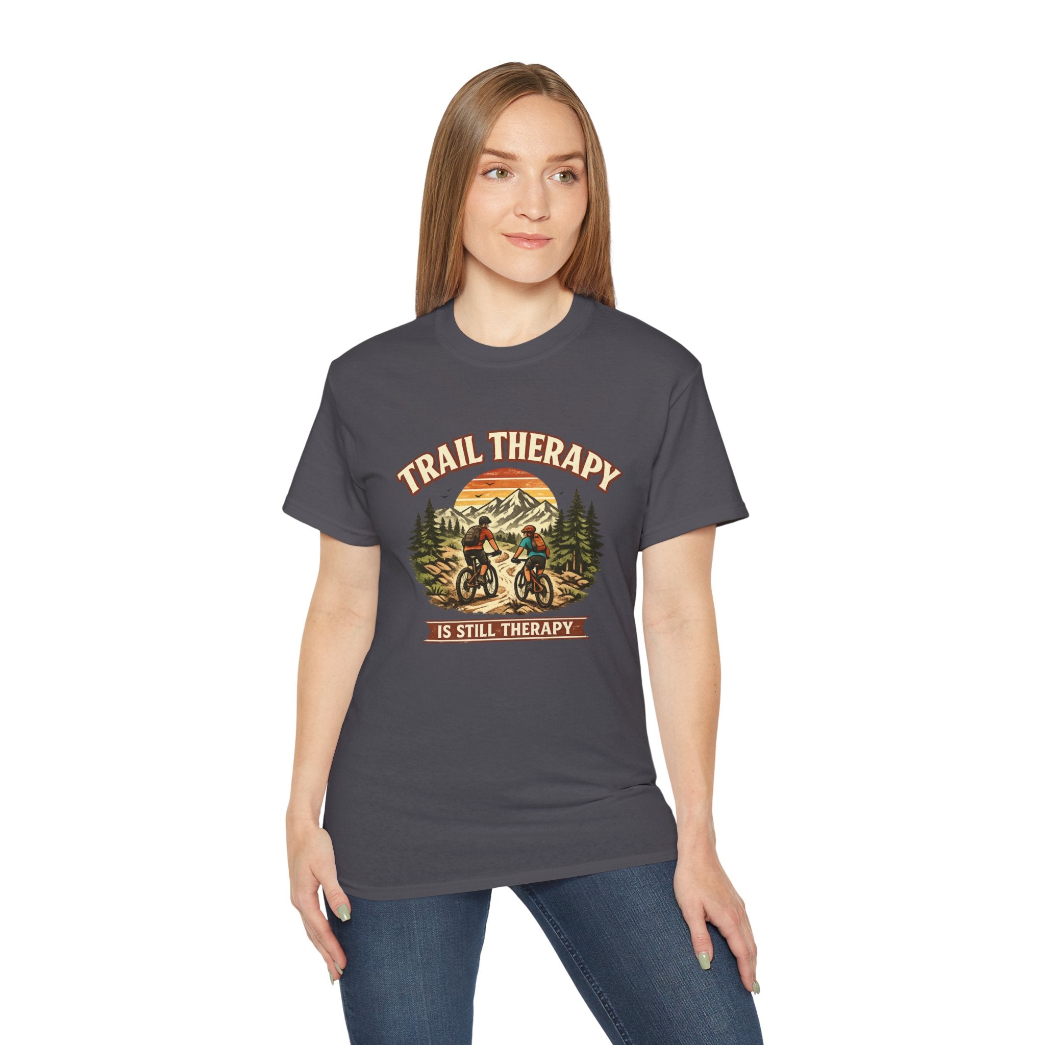 Trail Therapy T-Shirt — "Trail Therapy is Still Therapy" Mountain Biking Tee