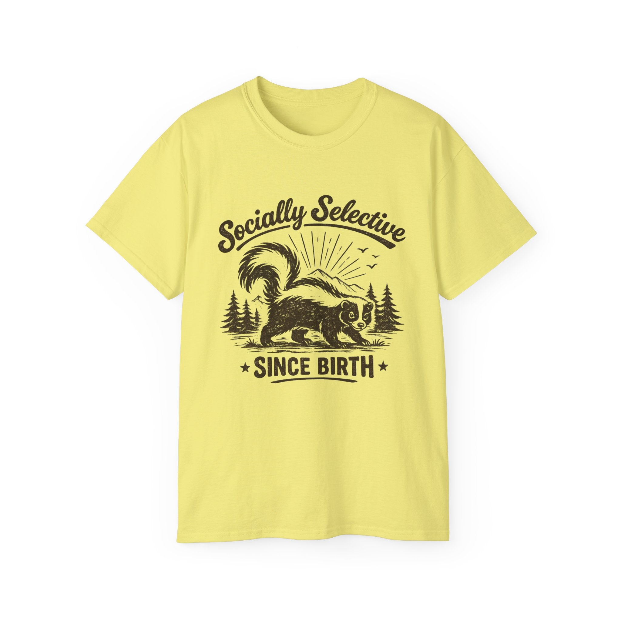 Socially Selective Since Birth T-Shirt — Skunk Graphic Tee