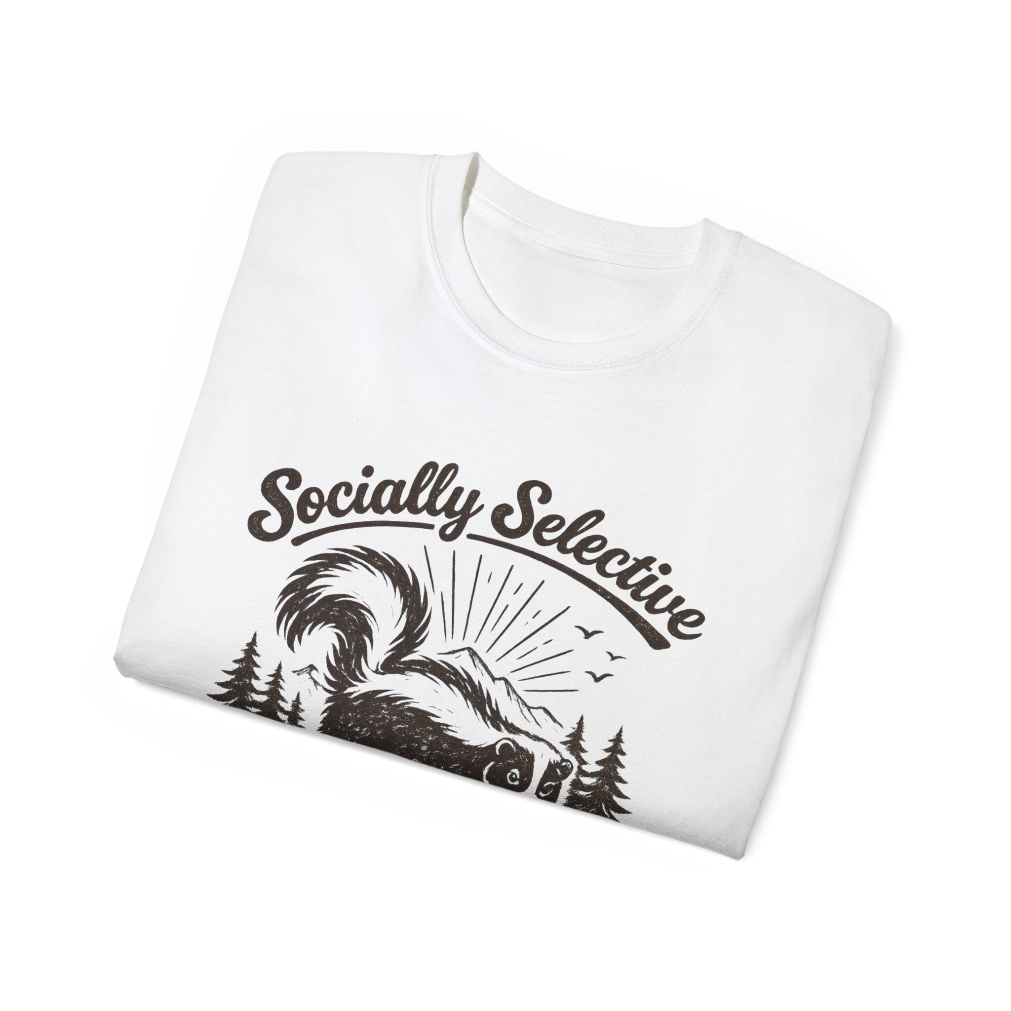 Socially Selective Since Birth T-Shirt — Skunk Graphic Tee