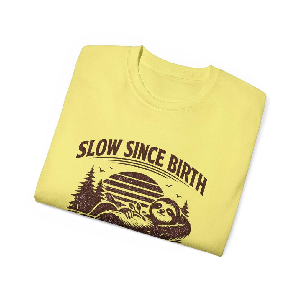 Slow Since Birth Sloth Tee — Funny Retro Nature T-Shirt