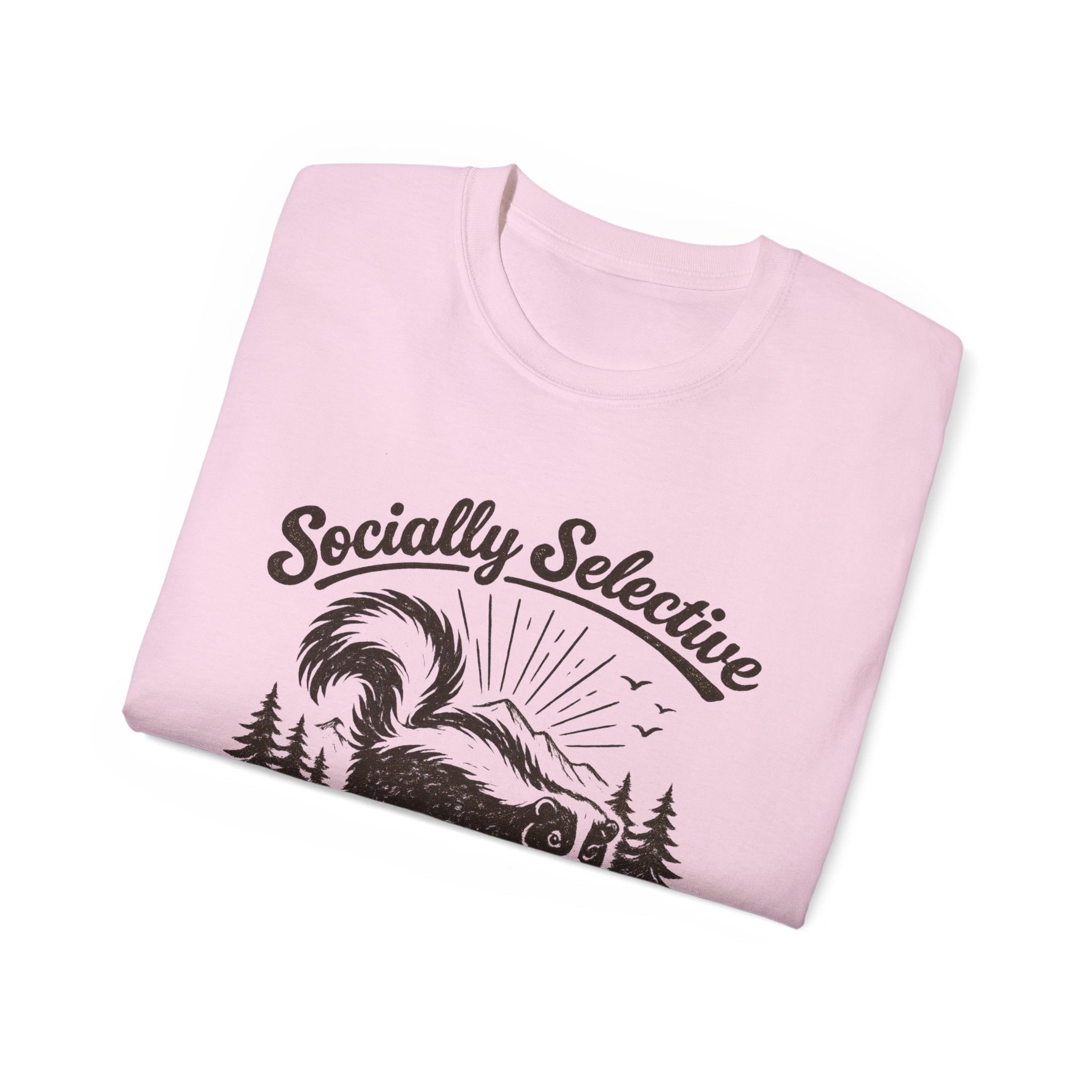 Socially Selective Since Birth T-Shirt — Skunk Graphic Tee