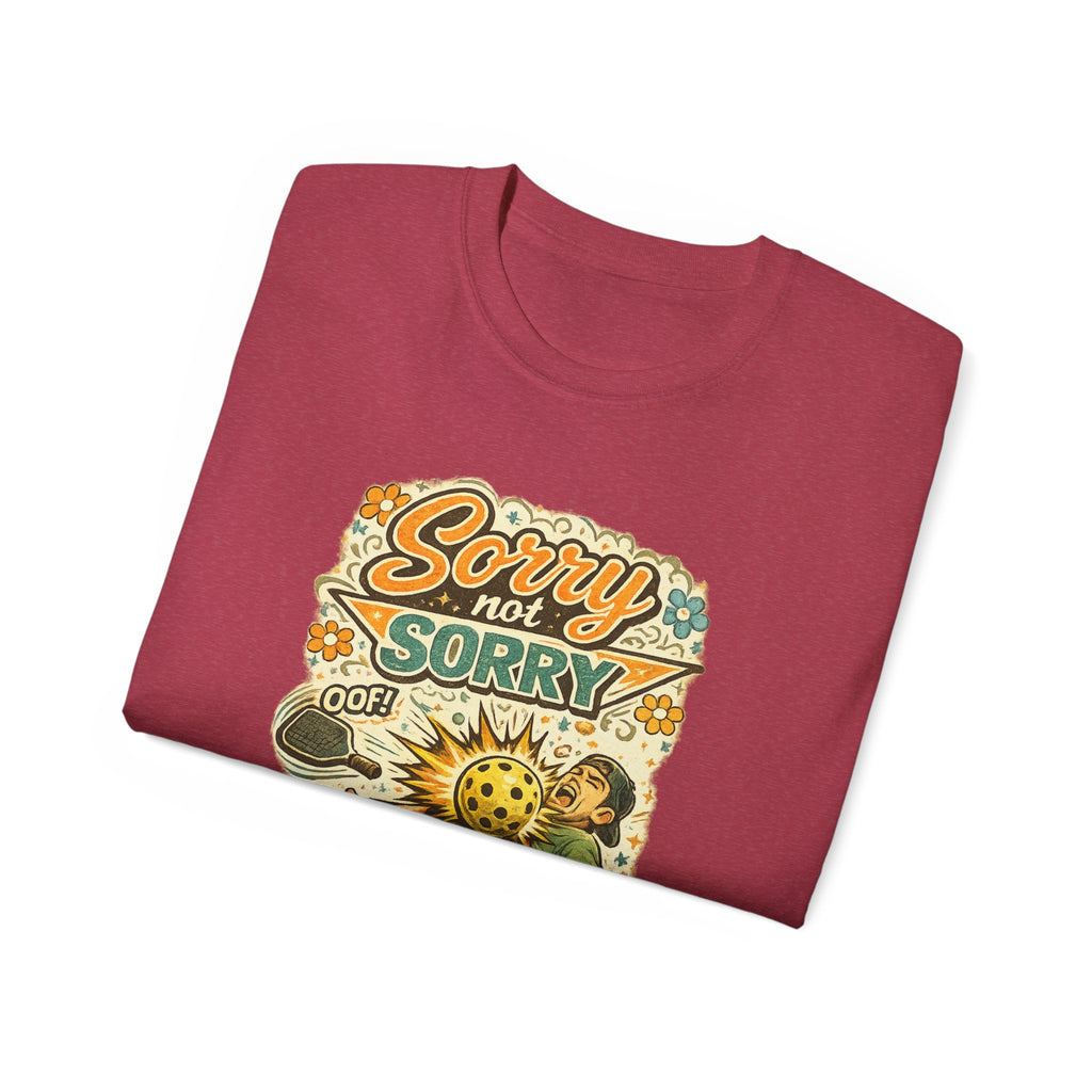 Sorry Not Sorry Pickleball Tee — Retro Vintage Pickleball Graphic Shirt