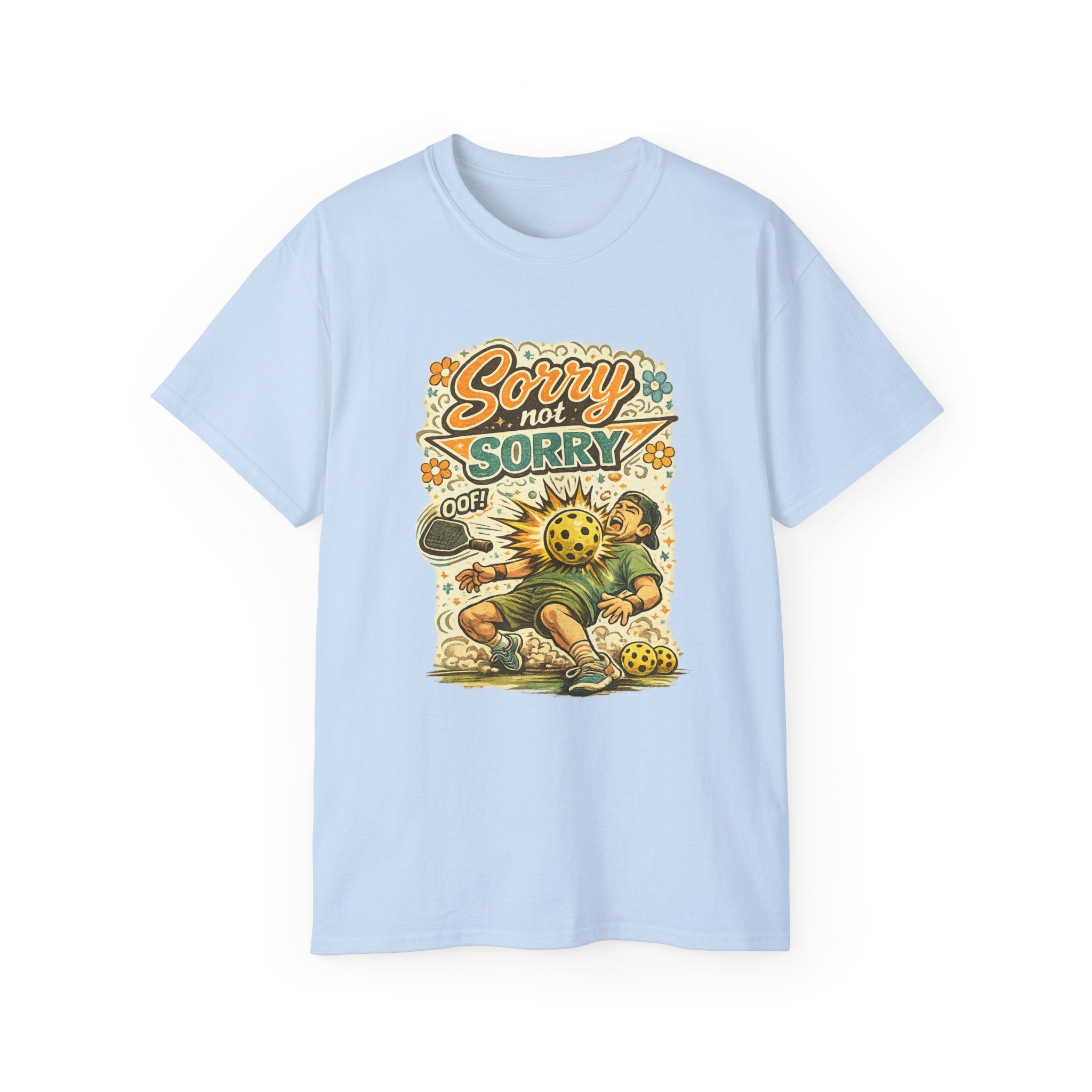 Sorry Not Sorry Pickleball Tee — Retro Vintage Pickleball Graphic Shirt