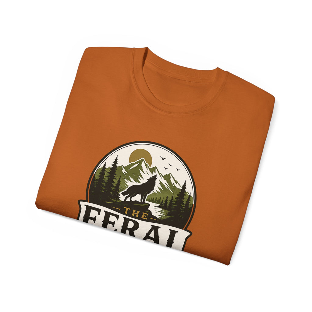 Feral Outdoor Social Club T-Shirt — Wilderness Wolf Logo Tee