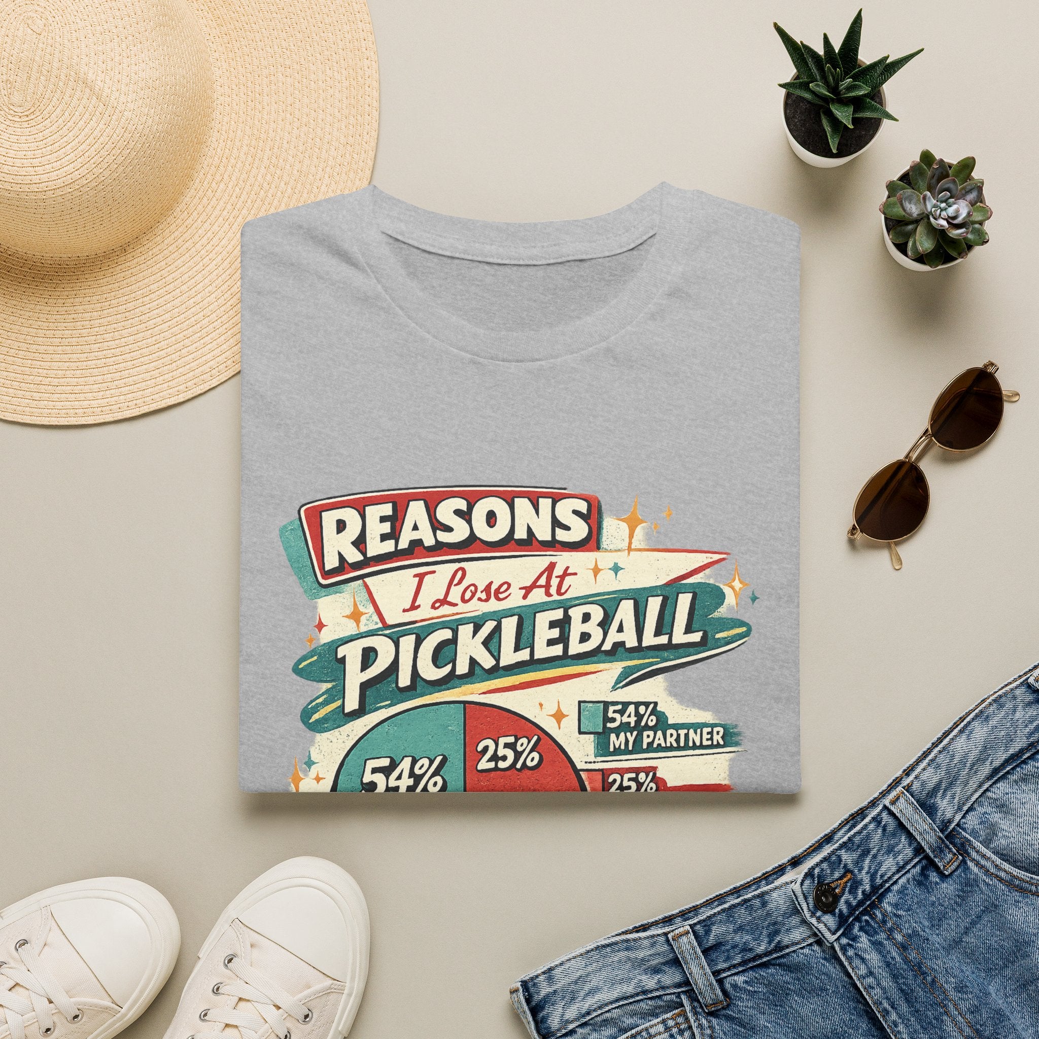 Reasons I Lose at Pickleball T-Shirt — Vintage Paddle & Scoreboard Design