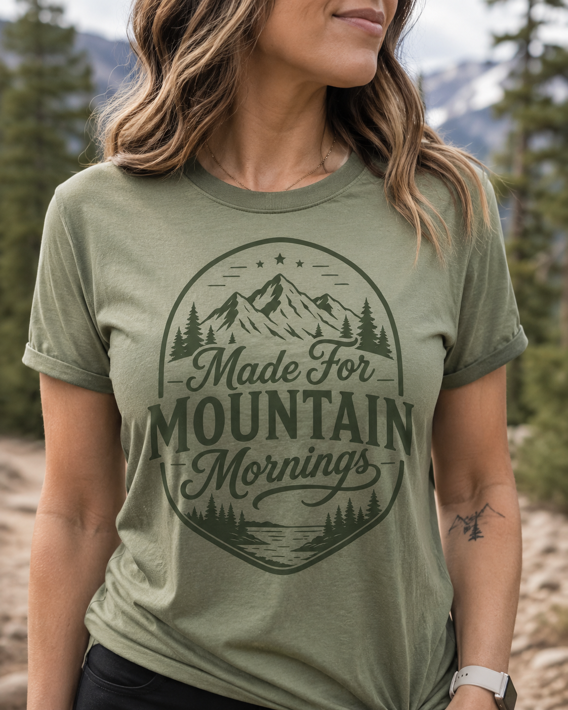 Made for Mountain Mornings Tee — Outdoor Adventure Graphic T-Shirt