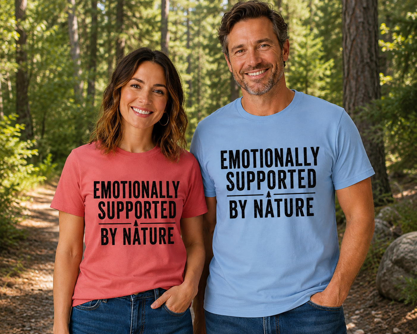 Emotionally Supported by Nature T-Shirt - Because we know the reality of our lives