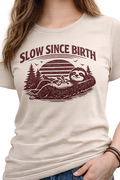 Slow Since Birth Sloth Tee — Funny Retro Nature T-Shirt