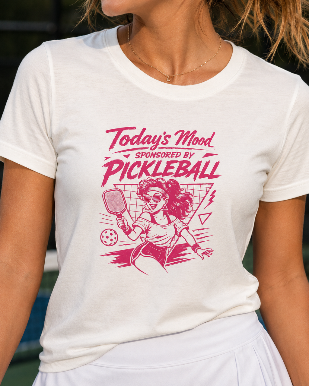 Pickleball Tee — "Today's Mood Sponsored by Pickleball" Retro Sports Shirt