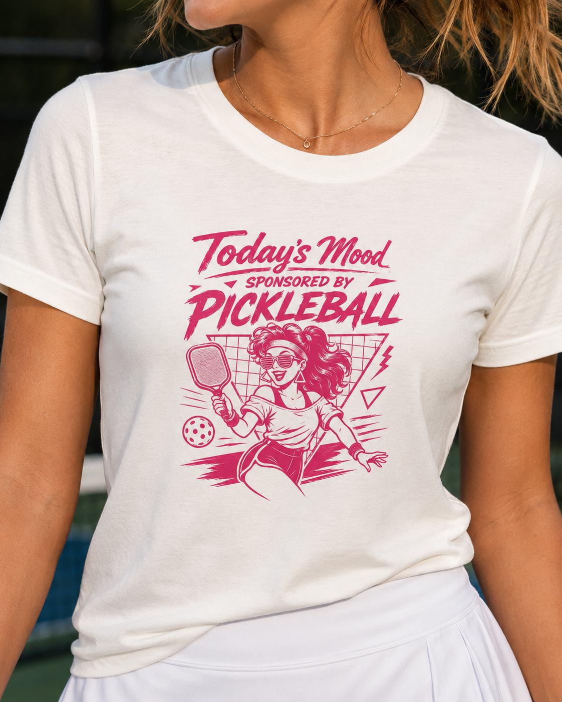 Pickleball Tee — "Today's Mood Sponsored by Pickleball" Retro Sports Shirt