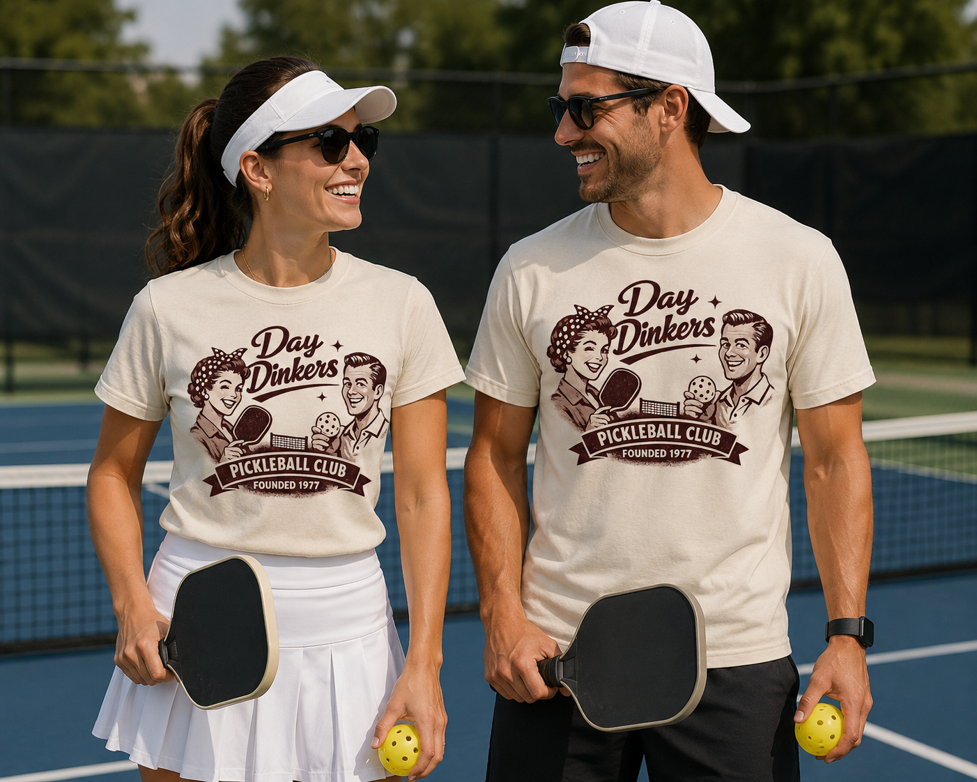 Day Drinkers Pickleball Club Tee – Vintage Pickleball Shirt