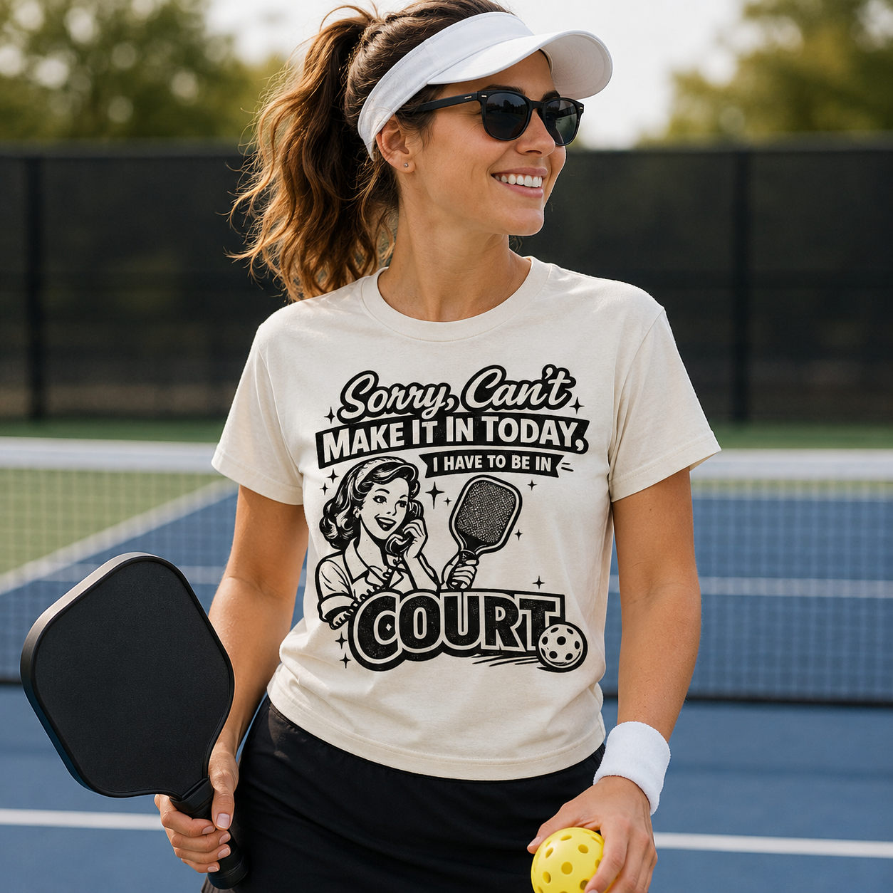 Sorry, Can’t Make It Today I Have To Be In Court Pickleball T-Shirt