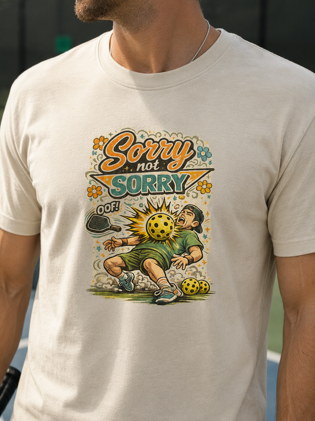 Sorry Not Sorry Pickleball Tee — Retro Vintage Pickleball Graphic Shirt