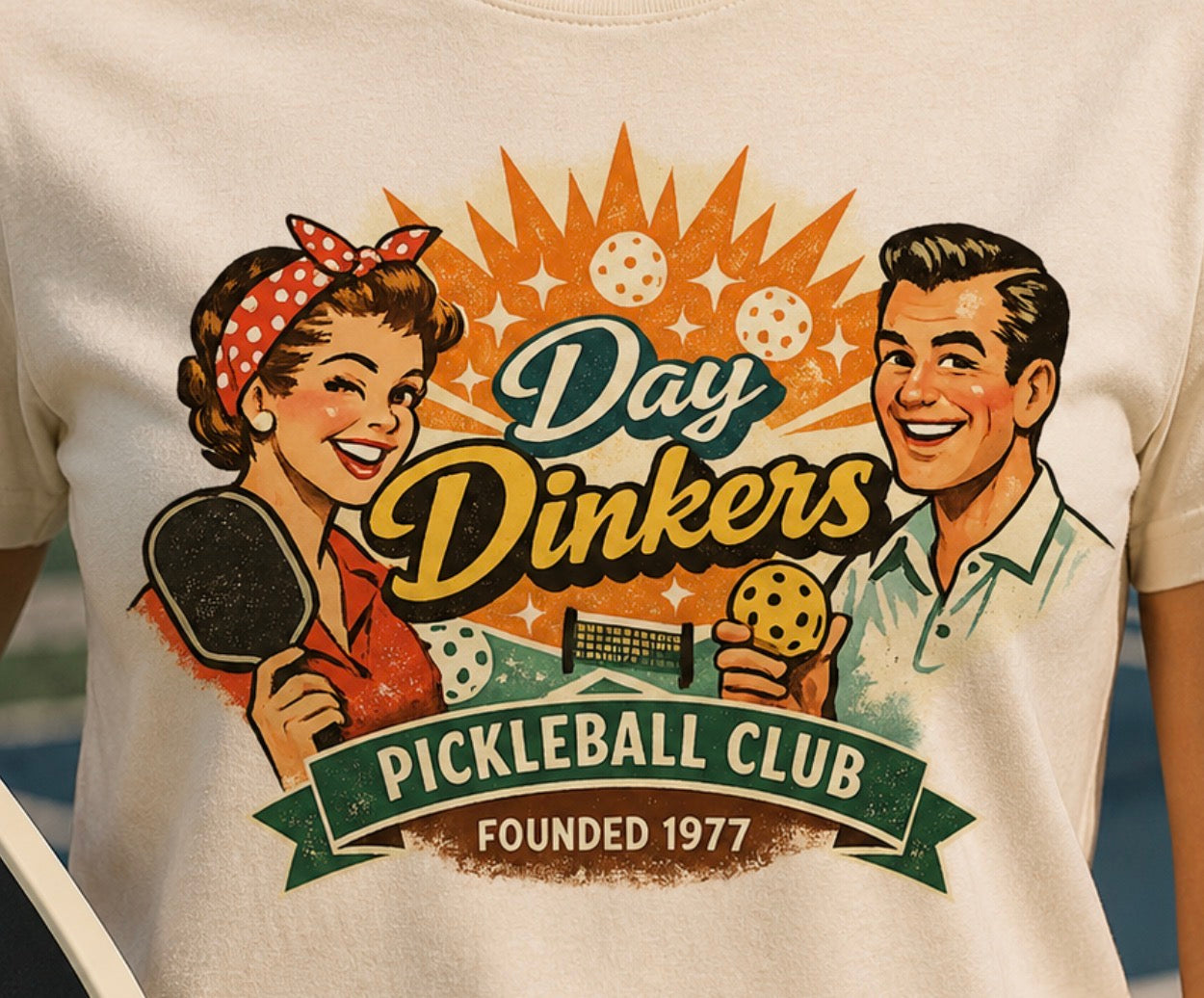 Day Drinkers Pickleball Club T-Shirt — Retro Pickleball Tee