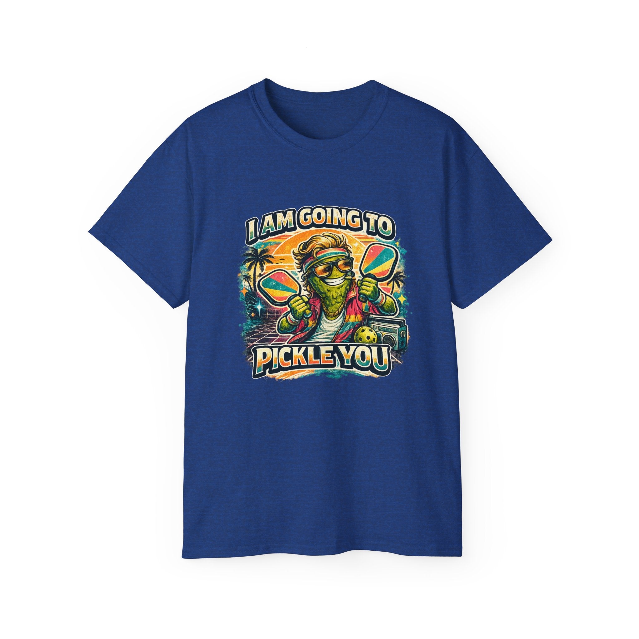 I Am Going To Pickle You Tee — Funny Pickleball Character Graphic T-Shirt