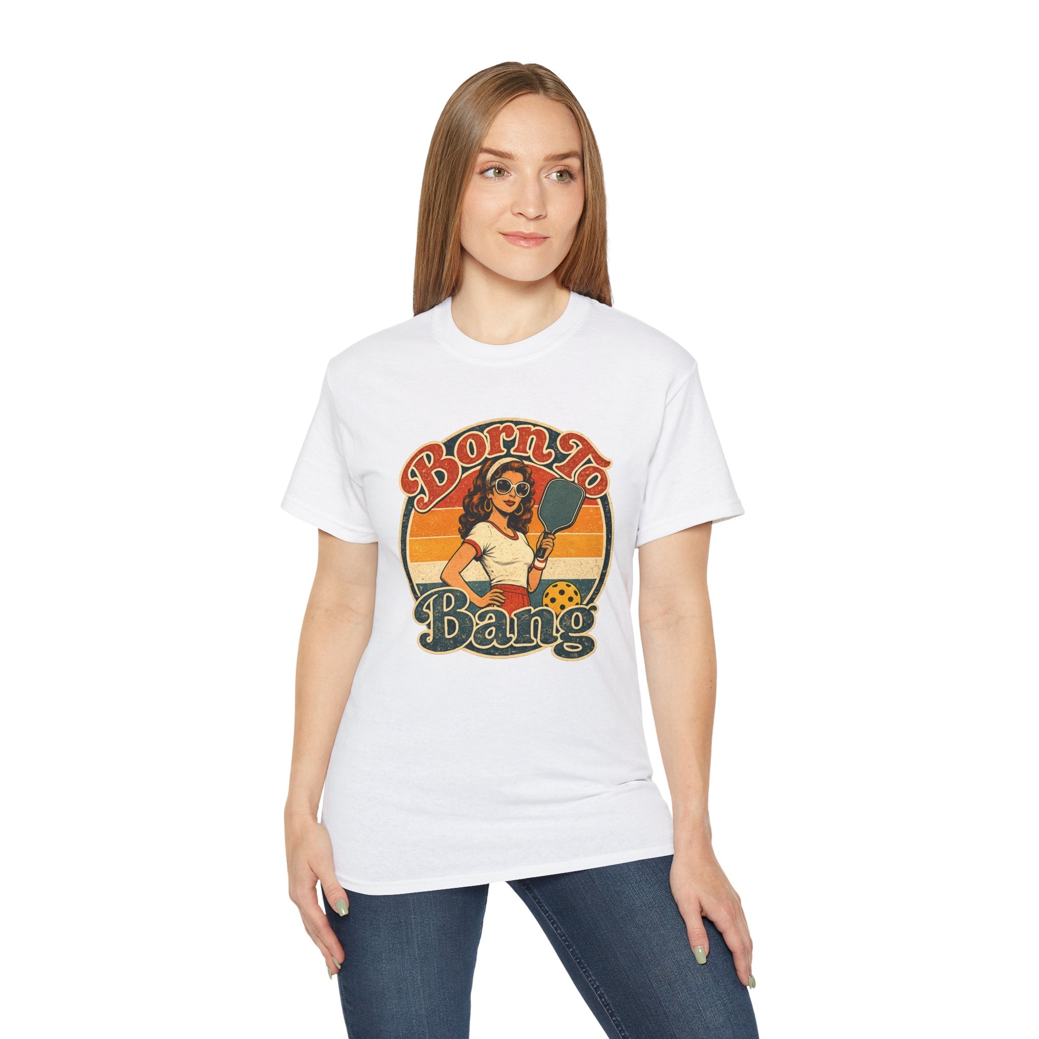 Born To Bang Pickleball Retro 70’s Tee
