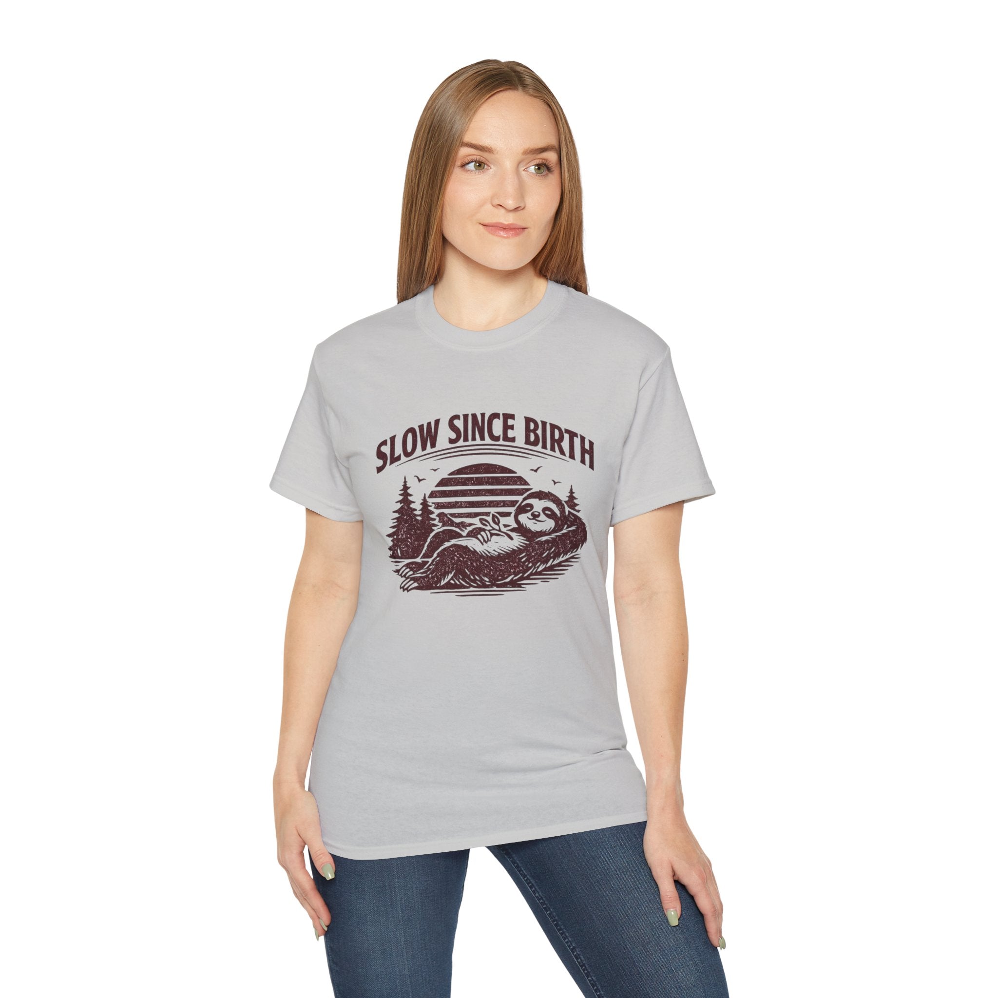 Slow Since Birth Sloth Tee — Funny Retro Nature T-Shirt