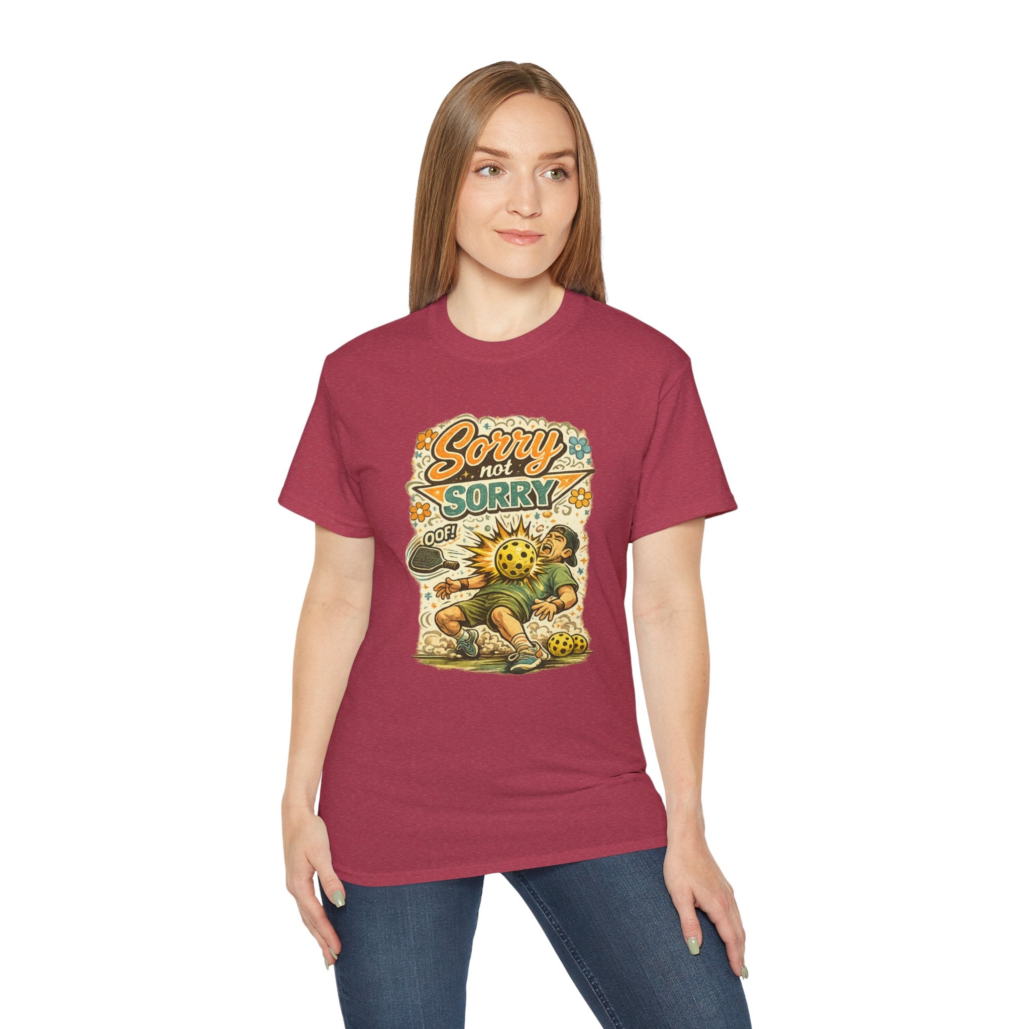 Sorry Not Sorry Pickleball Tee — Retro Vintage Pickleball Graphic Shirt