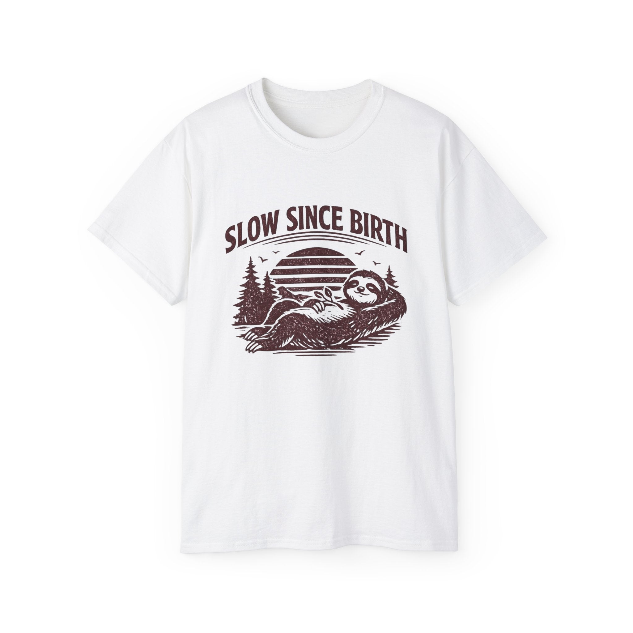 Slow Since Birth Sloth Tee — Funny Retro Nature T-Shirt