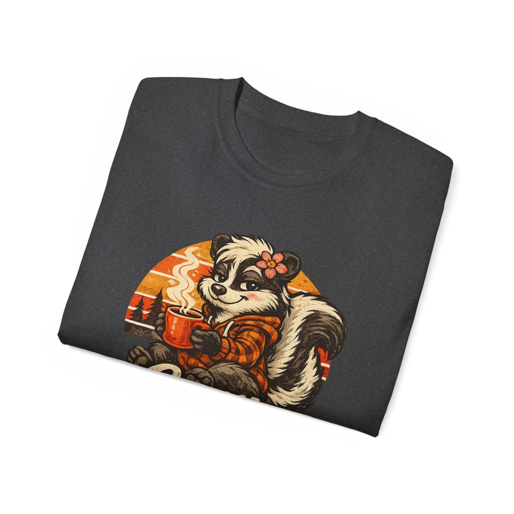 Cozy But Feral Skunk T-Shirt – Cute Retro Autumn Graphic Tee