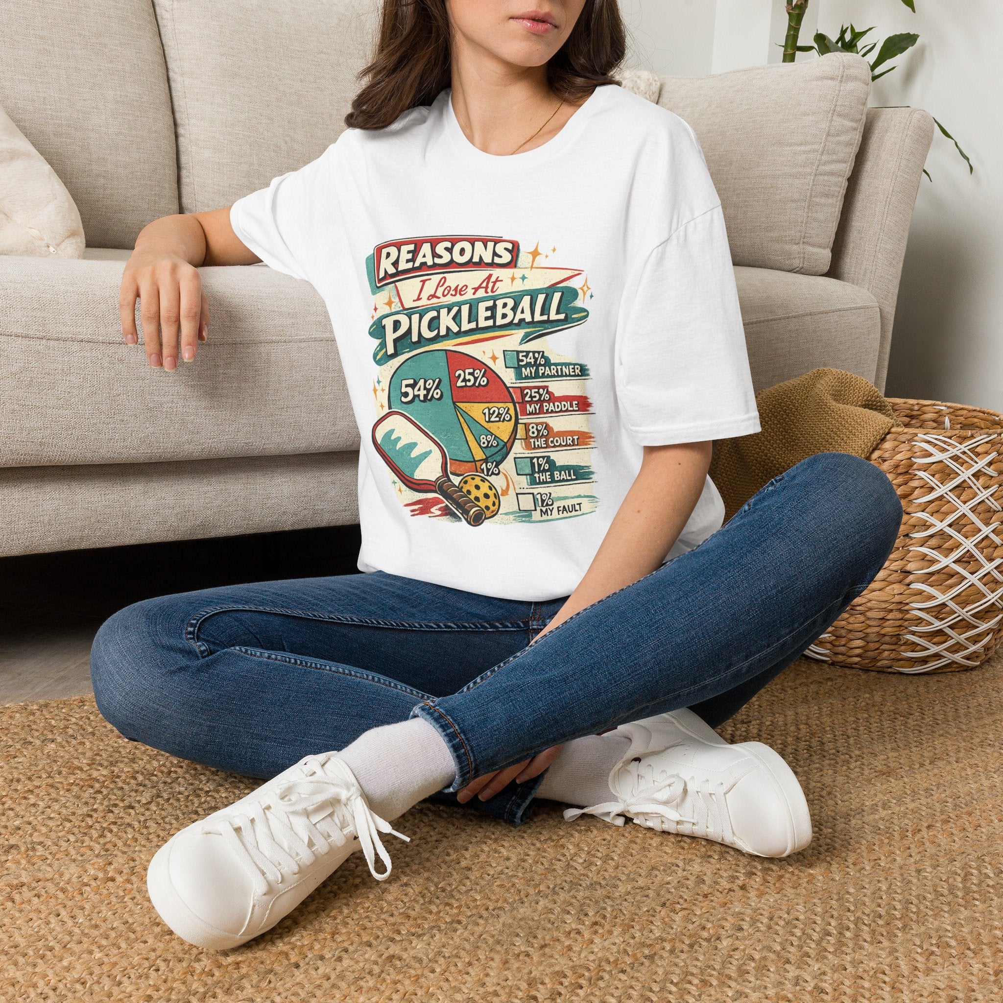 Reasons I Lose at Pickleball T-Shirt — Vintage Paddle & Scoreboard Design