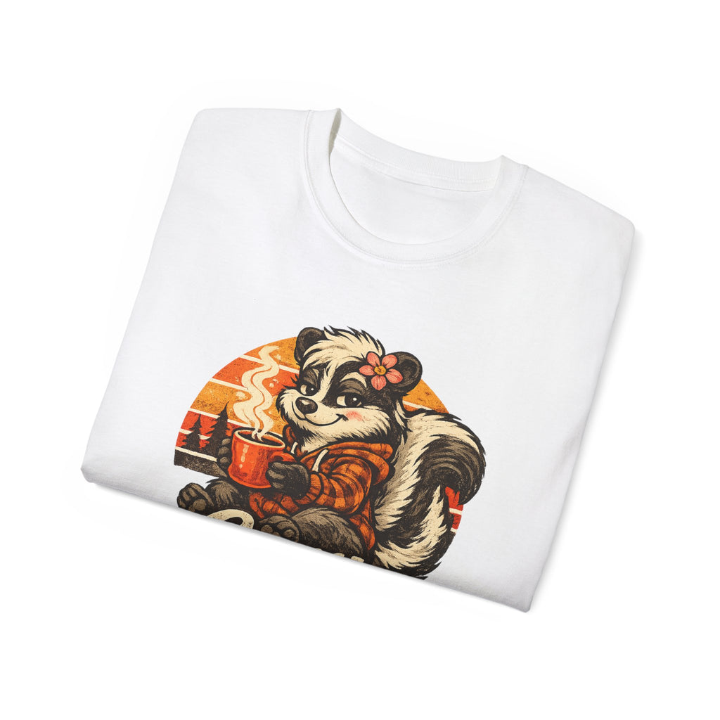 Cozy But Feral Skunk T-Shirt – Cute Retro Autumn Graphic Tee