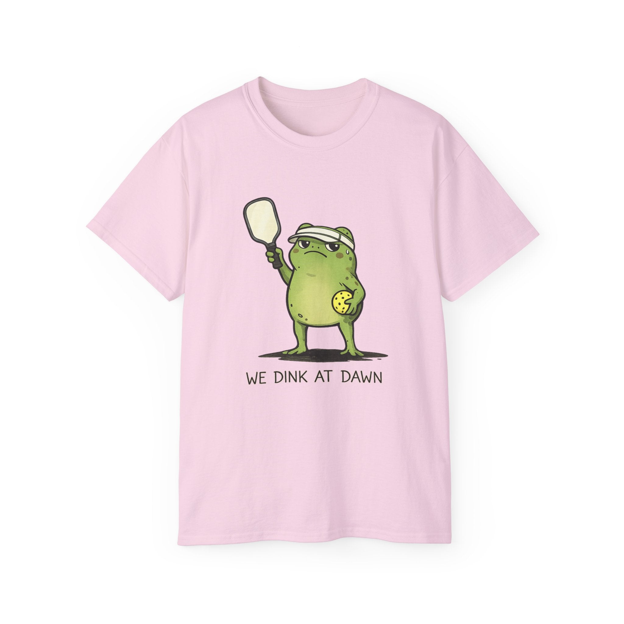 “We Drink at Dawn” Funny Pickleball T-Shirt — Cute Drunk Pickleball Graphic Tee
