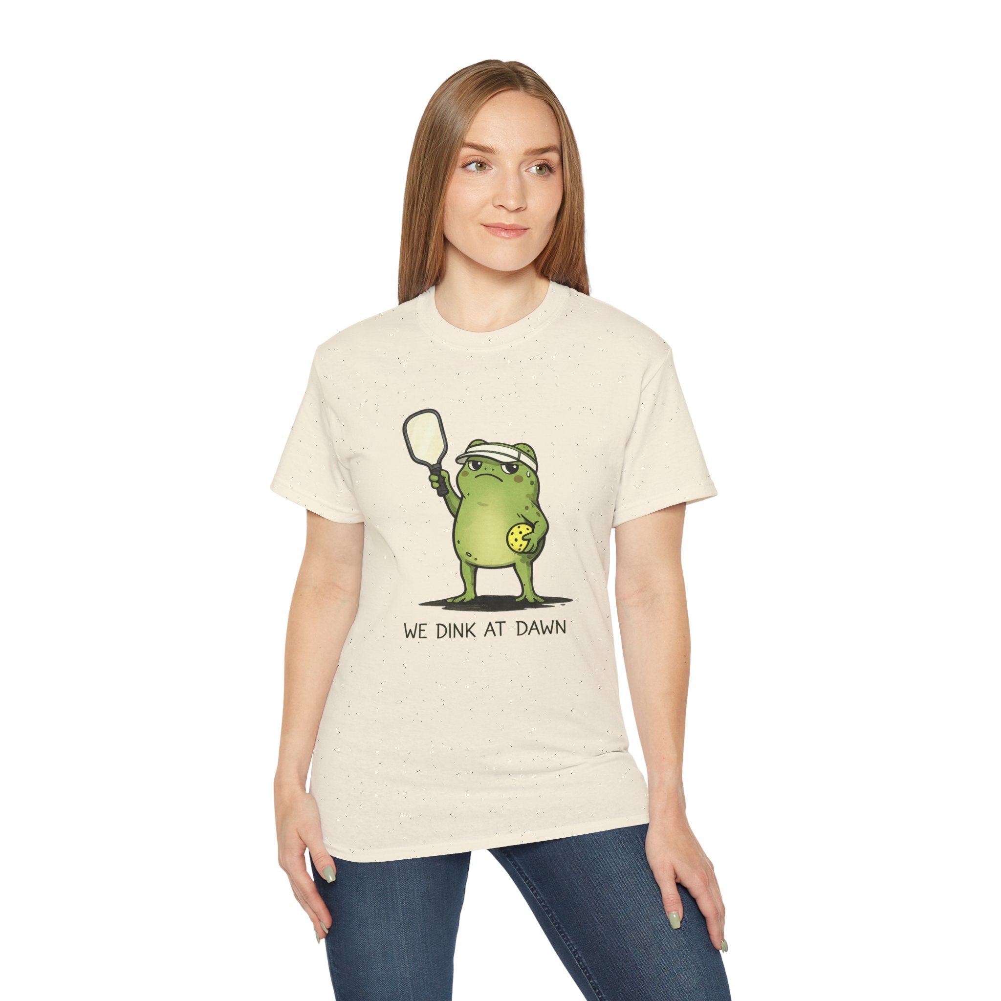 “We Drink at Dawn” Funny Pickleball T-Shirt — Cute Drunk Pickleball Graphic Tee