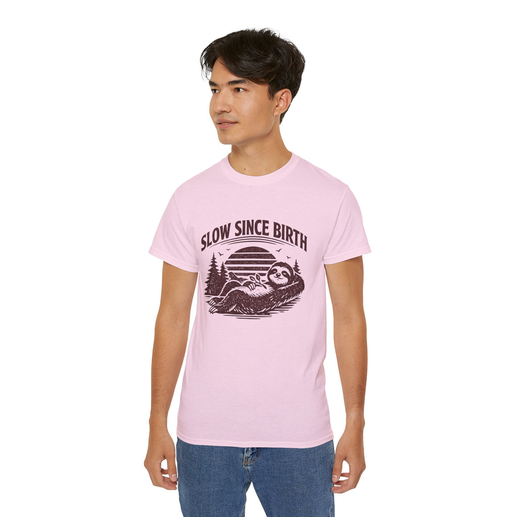 Slow Since Birth Sloth Tee — Funny Retro Nature T-Shirt