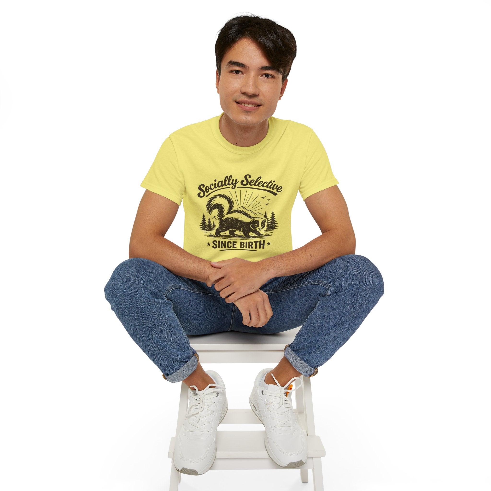 Socially Selective Since Birth T-Shirt — Skunk Graphic Tee