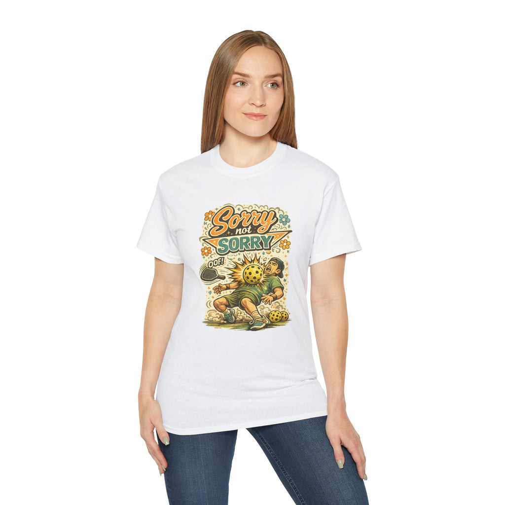 Sorry Not Sorry Pickleball Tee — Retro Vintage Pickleball Graphic Shirt