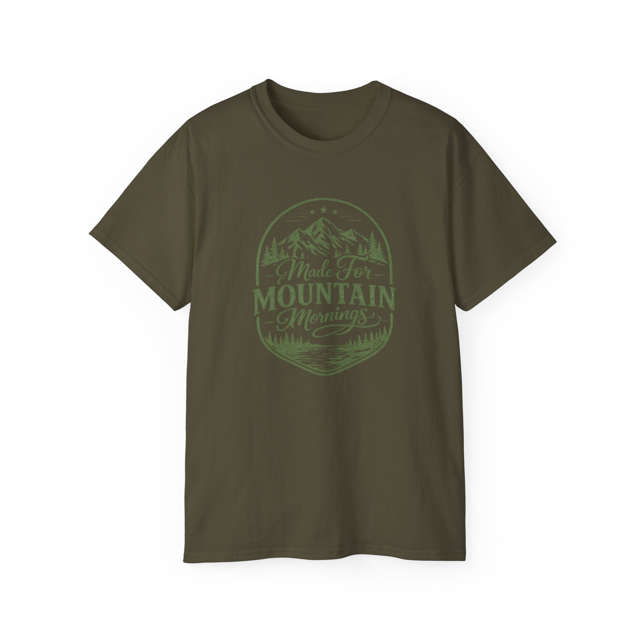 Made for Mountain Mornings Tee — Outdoor Adventure Graphic T-Shirt