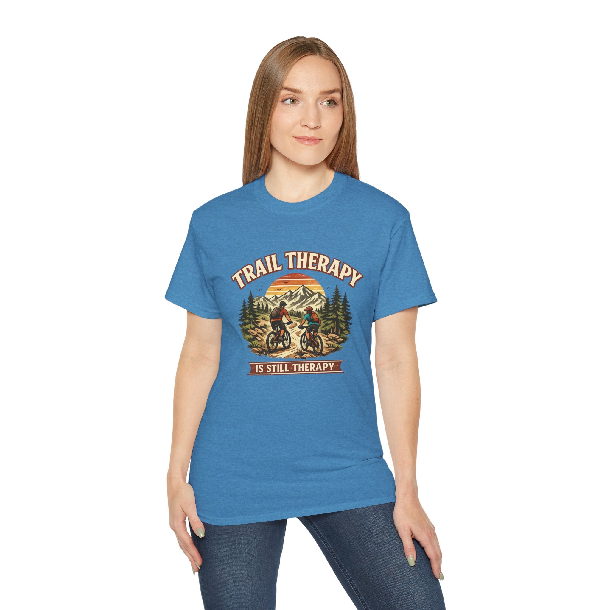 Trail Therapy T-Shirt — "Trail Therapy is Still Therapy" Mountain Biking Tee