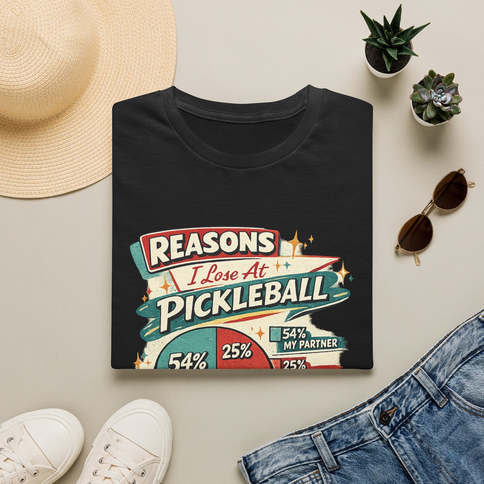 Reasons I Lose at Pickleball T-Shirt — Vintage Paddle & Scoreboard Design