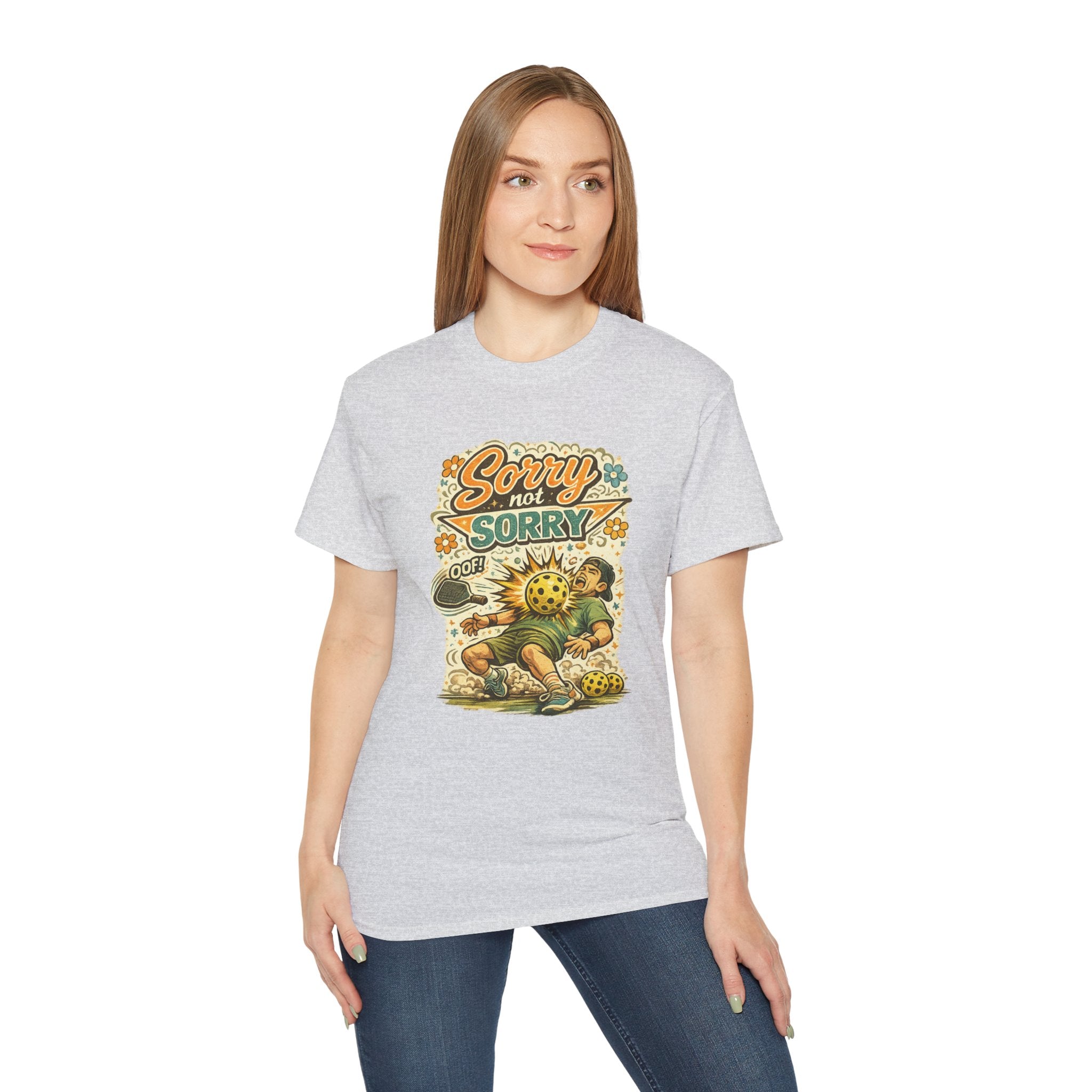 Sorry Not Sorry Pickleball Tee — Retro Vintage Pickleball Graphic Shirt