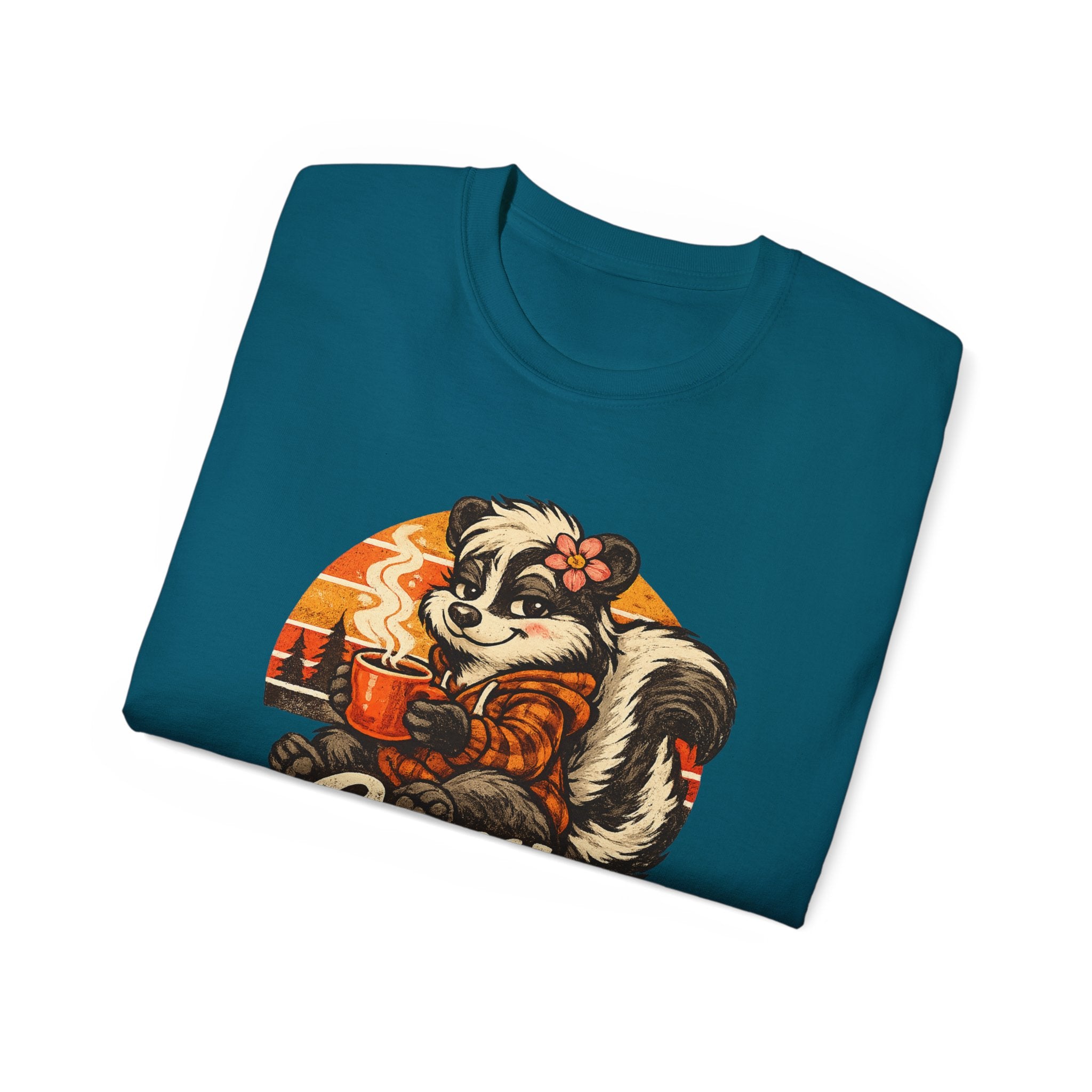 Cozy But Feral Skunk T-Shirt – Cute Retro Autumn Graphic Tee