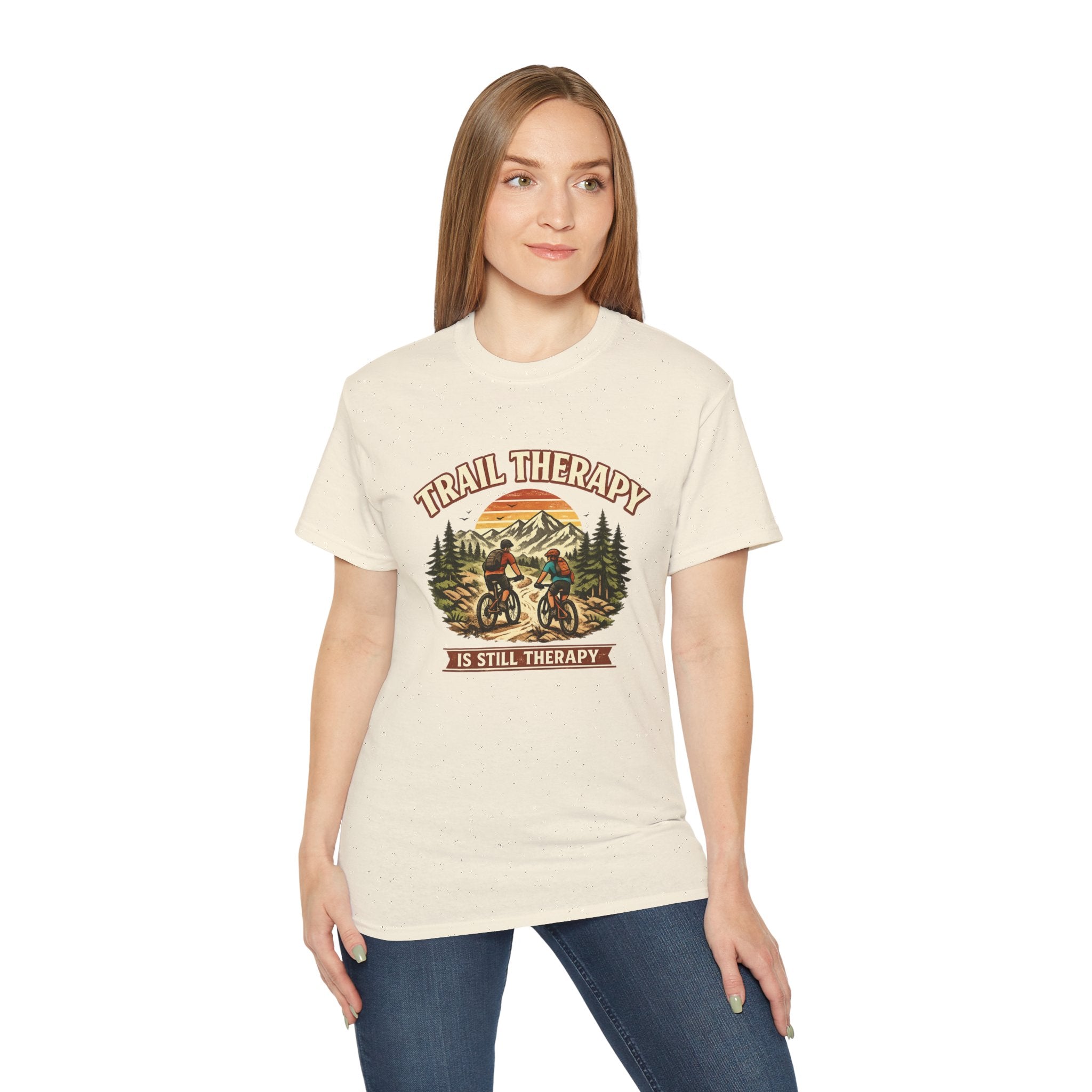 Trail Therapy T-Shirt — "Trail Therapy is Still Therapy" Mountain Biking Tee