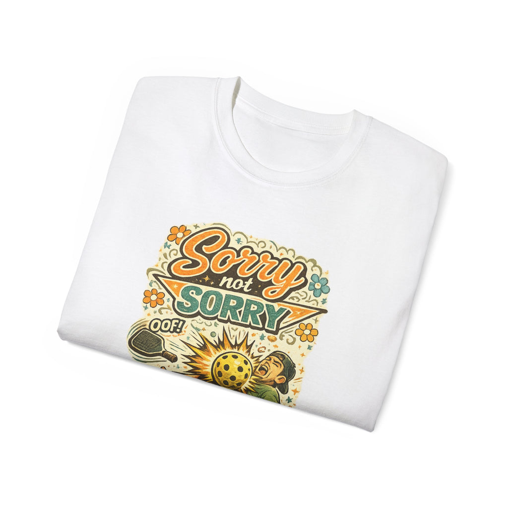 Sorry Not Sorry Pickleball Tee — Retro Vintage Pickleball Graphic Shirt